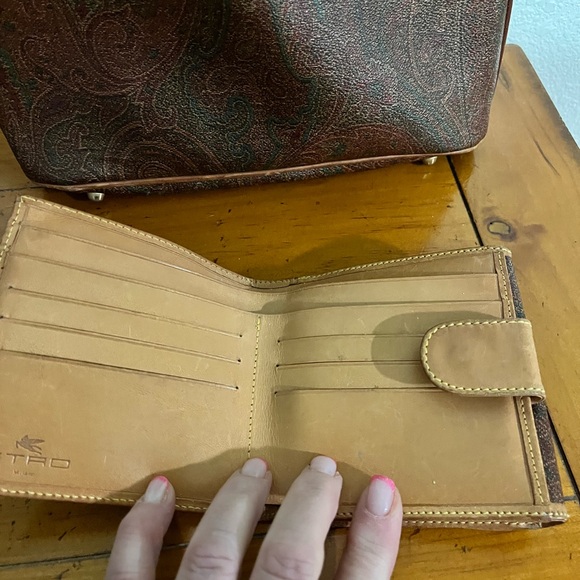 Etro Brown Paisley Satchel and Wallet - Picture 6 of 9